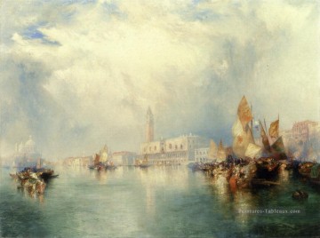  Venise Tableaux - Venise Grand Canal Paysage Marin Thomas Moran